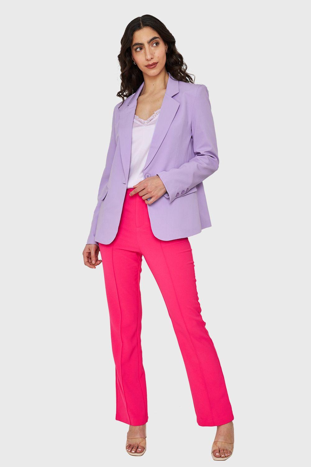 Blazer Botón Lila Nicopoly-1