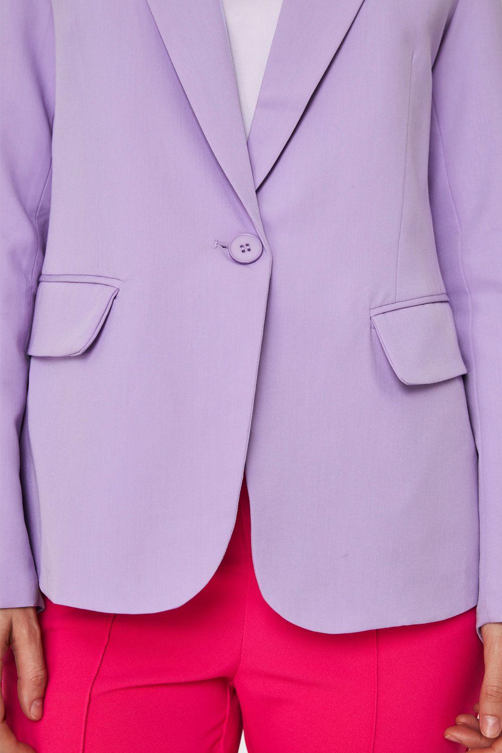 Blazer Botón Lila Nicopoly-5