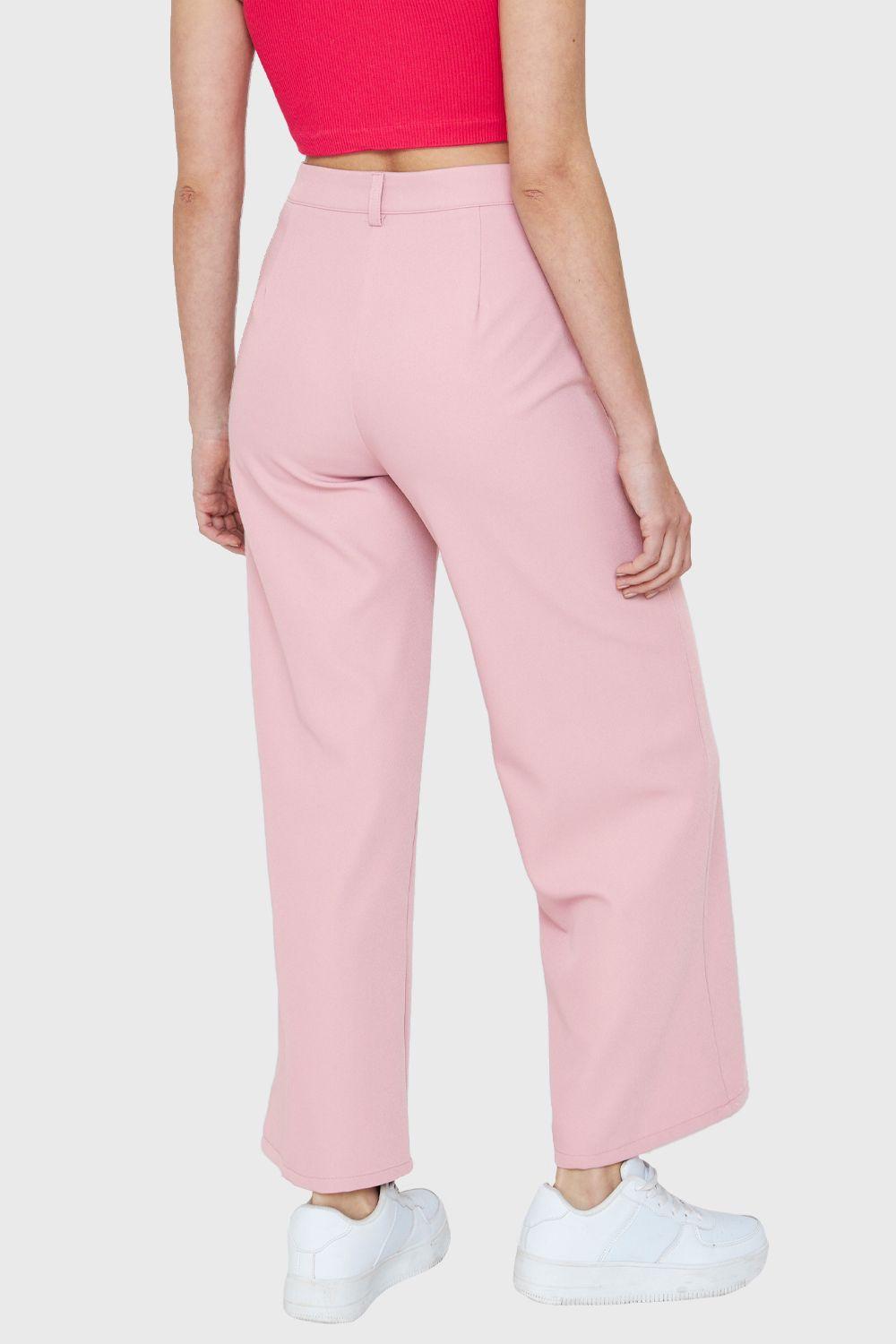 Pantalón Recto Rosa Nicopoly-3