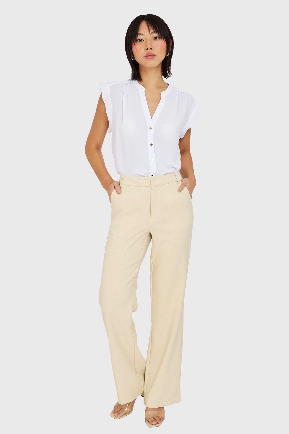 Pantalón Pierna Ancha Khaki Nicopoly-1