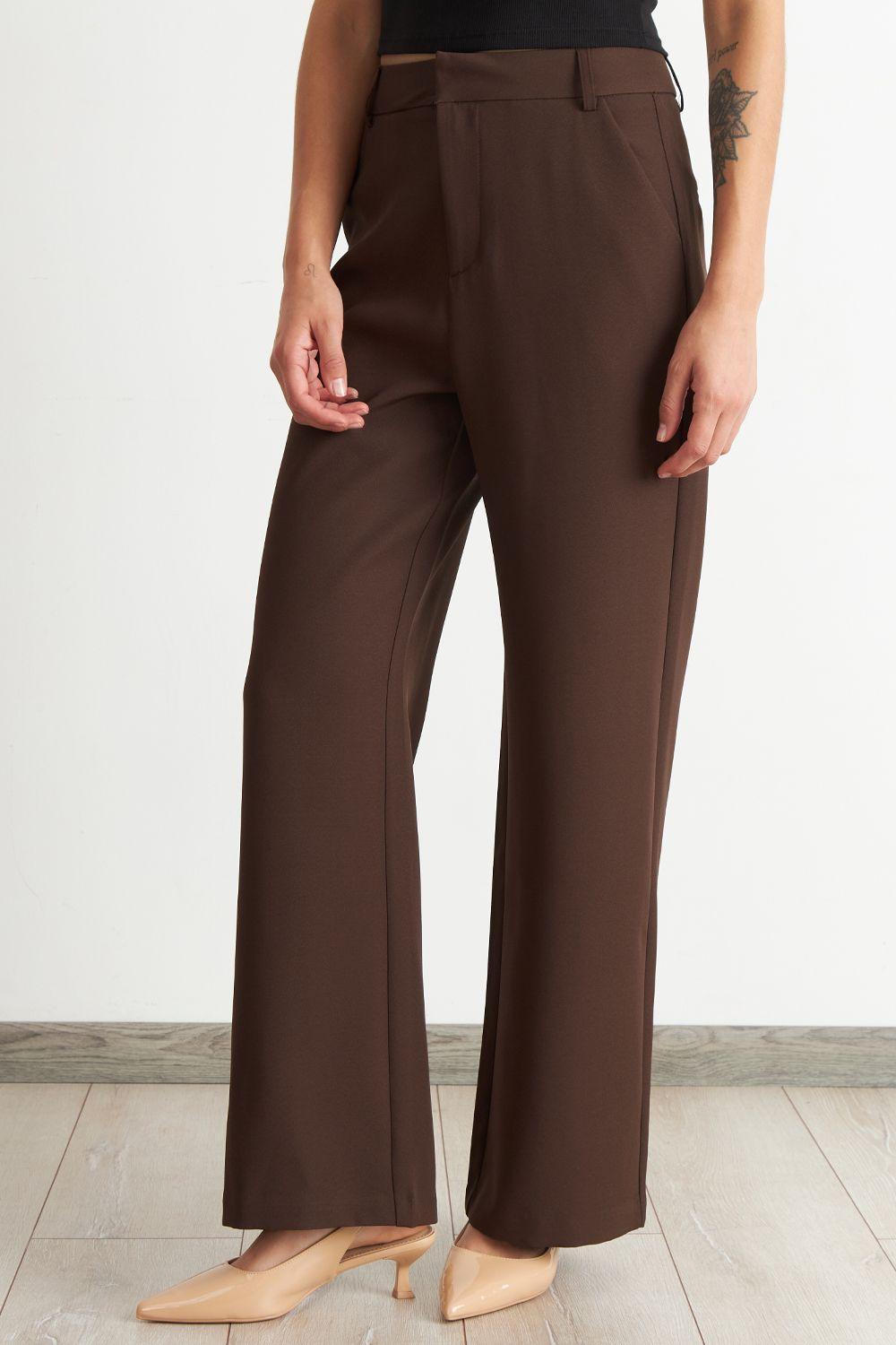 Pantalón Básico Café Nicopoly-2