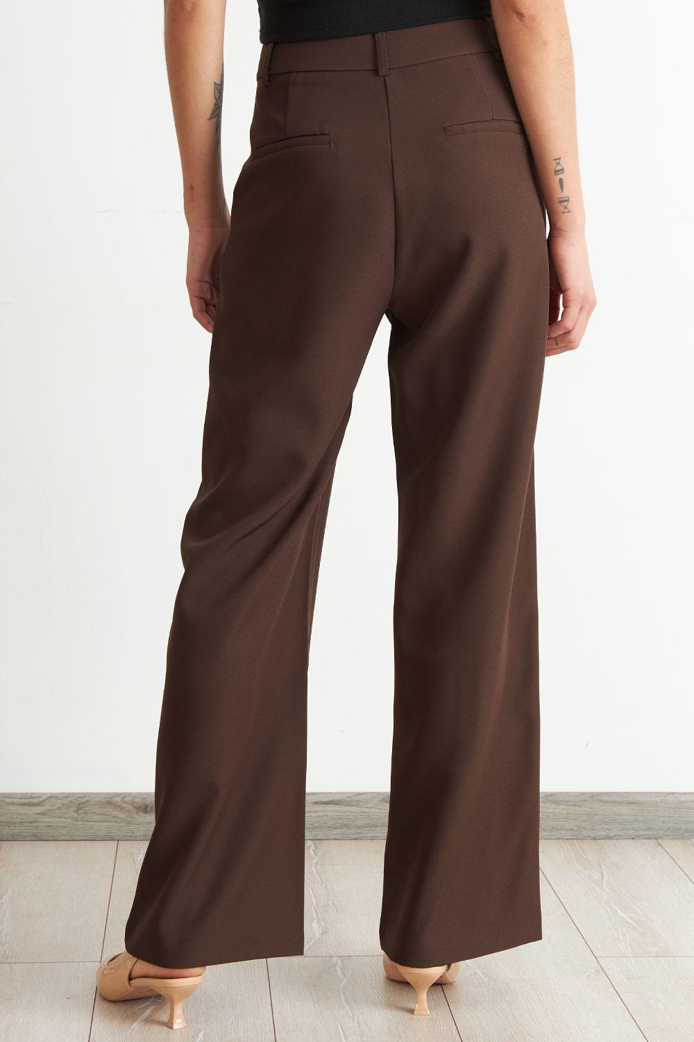 Pantalón Básico Café Nicopoly-3