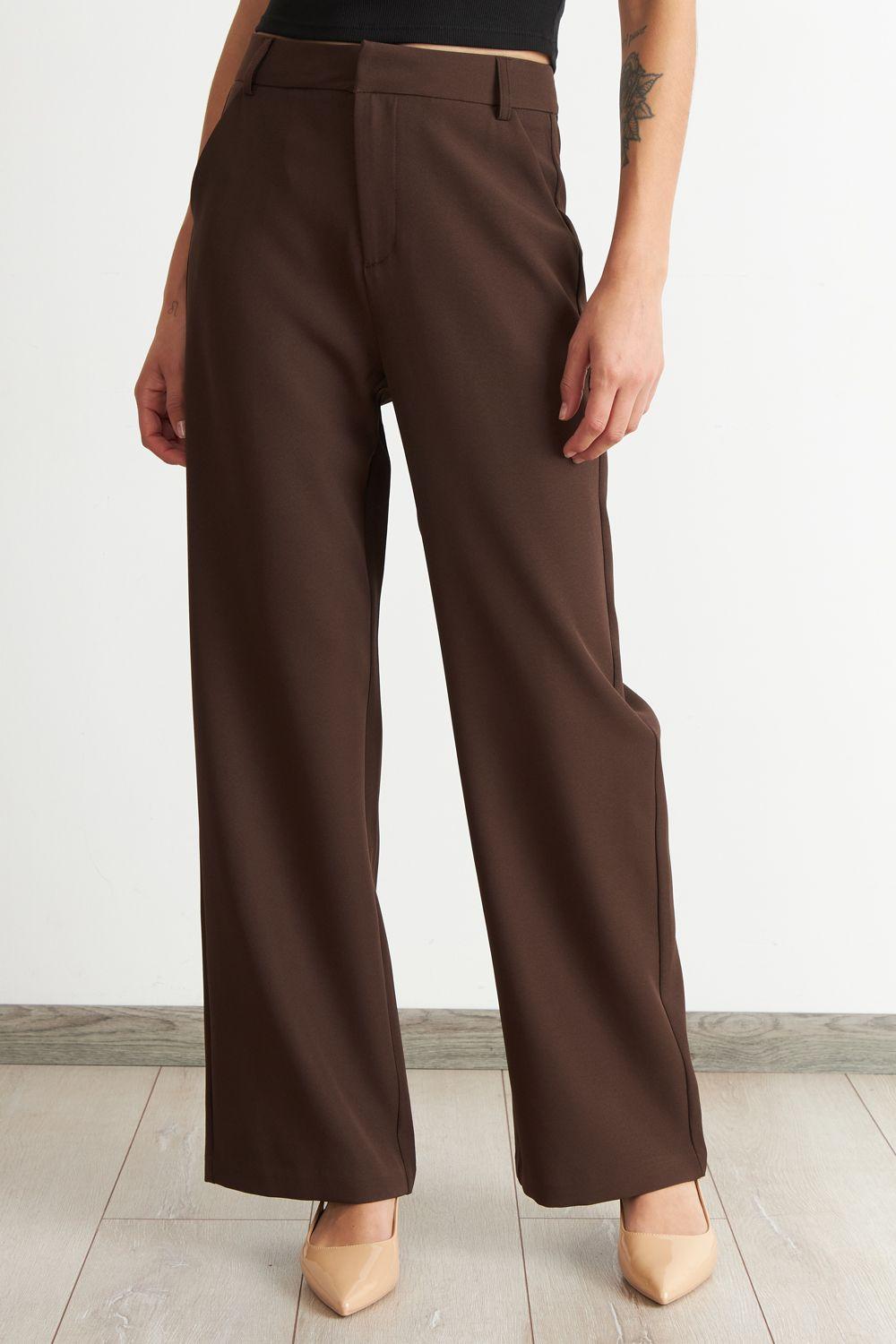 Pantalón Básico Café Nicopoly-4