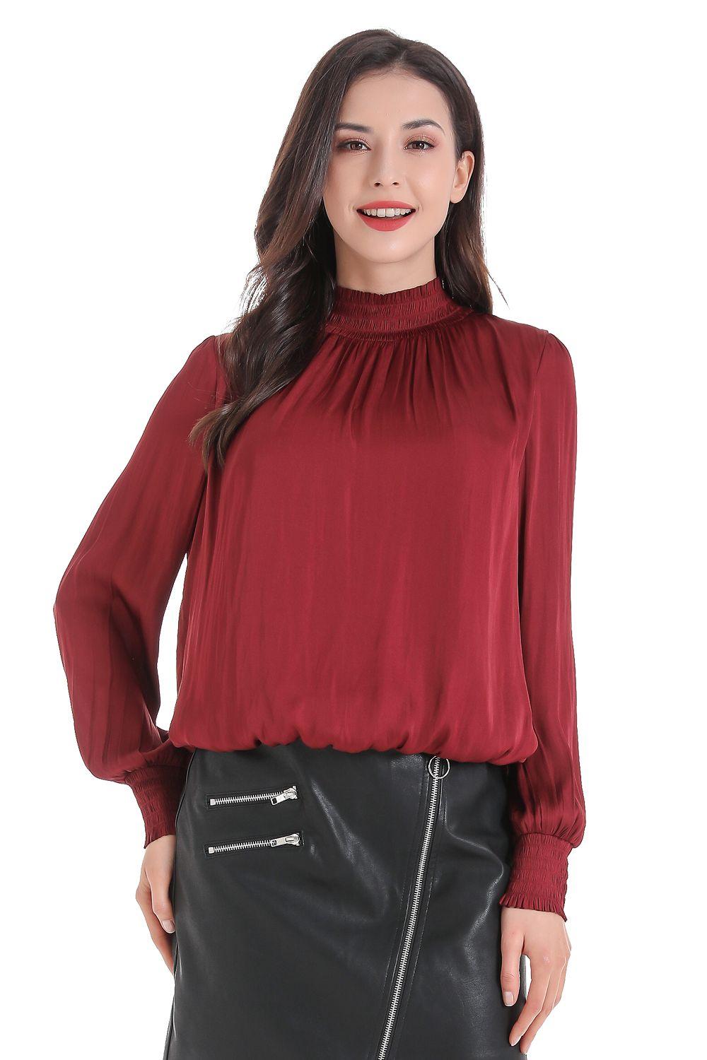 Blusa Escote Cruzado Espalda Burdeo Nicopoly-0
