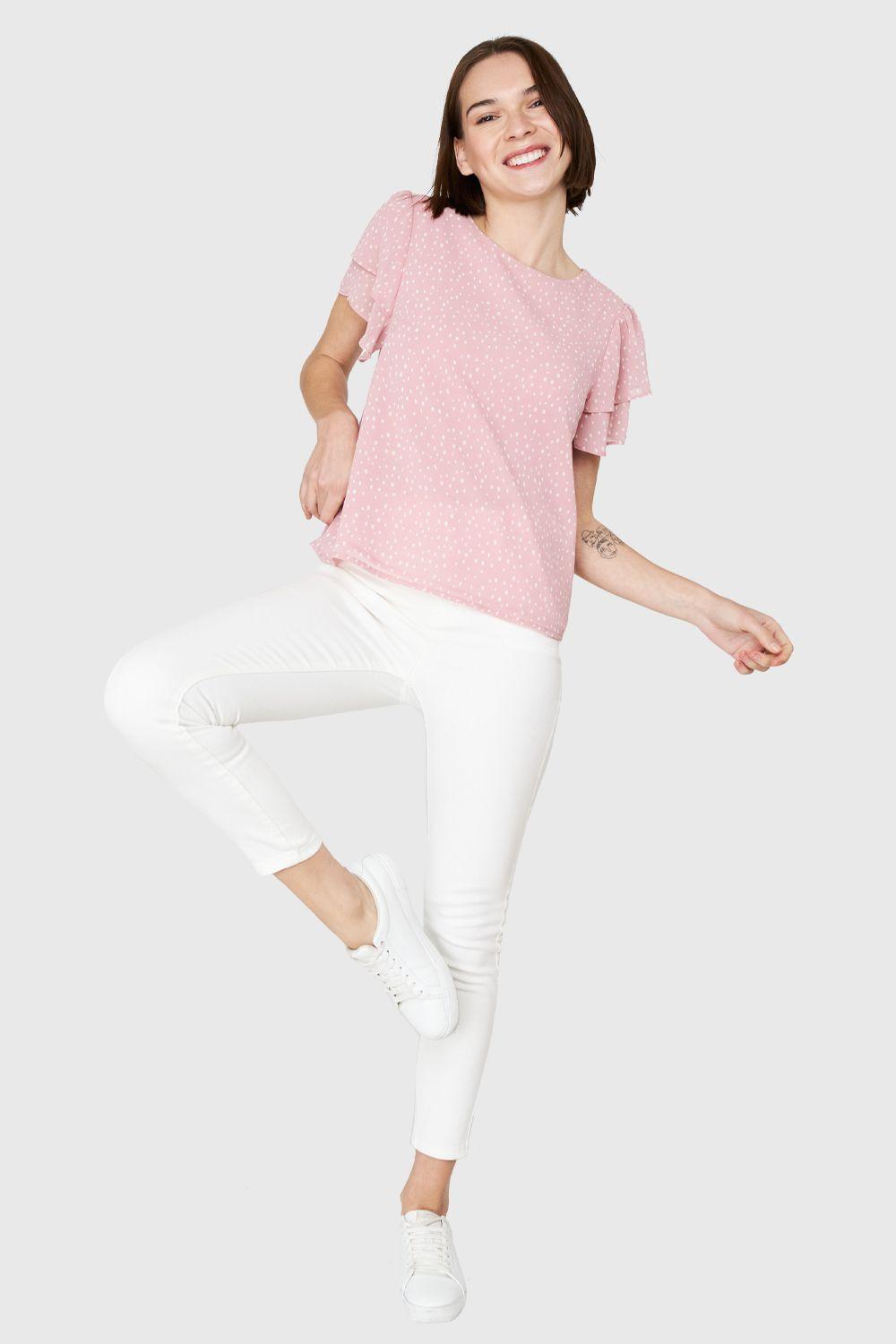 Blusa Puntitos Rosado Nicopoly-1