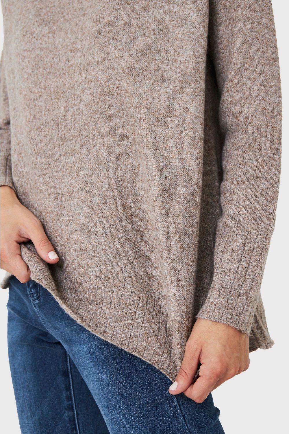Sweater Manga Ranglan Taupe Nicopoly-5