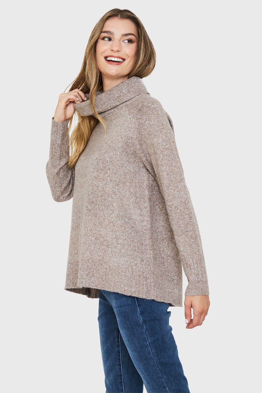 Sweater Manga Ranglan Taupe Nicopoly-2