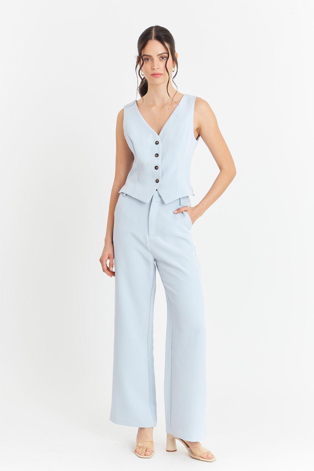 Pantalón Básico Celeste Nicopoly-1