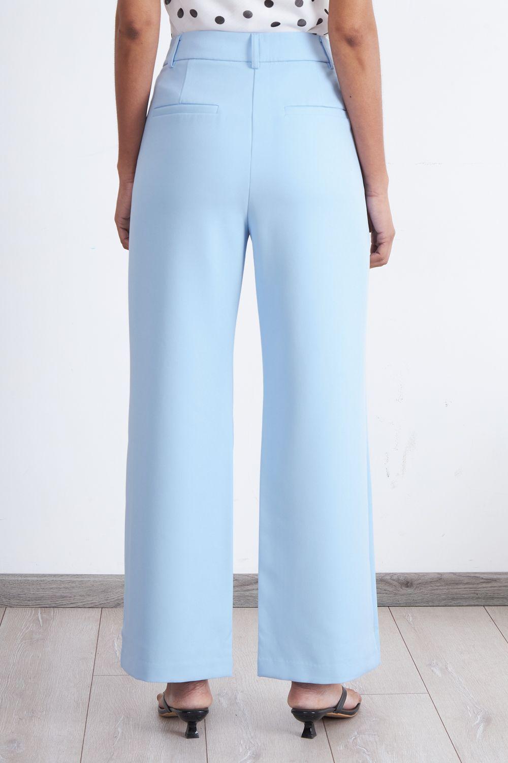 Pantalón Básico Celeste Nicopoly-3