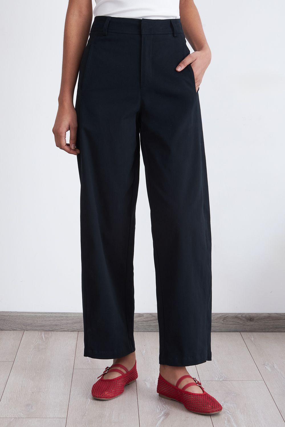 Pantalón Corte Barrel Azul Marino Nicopoly-4