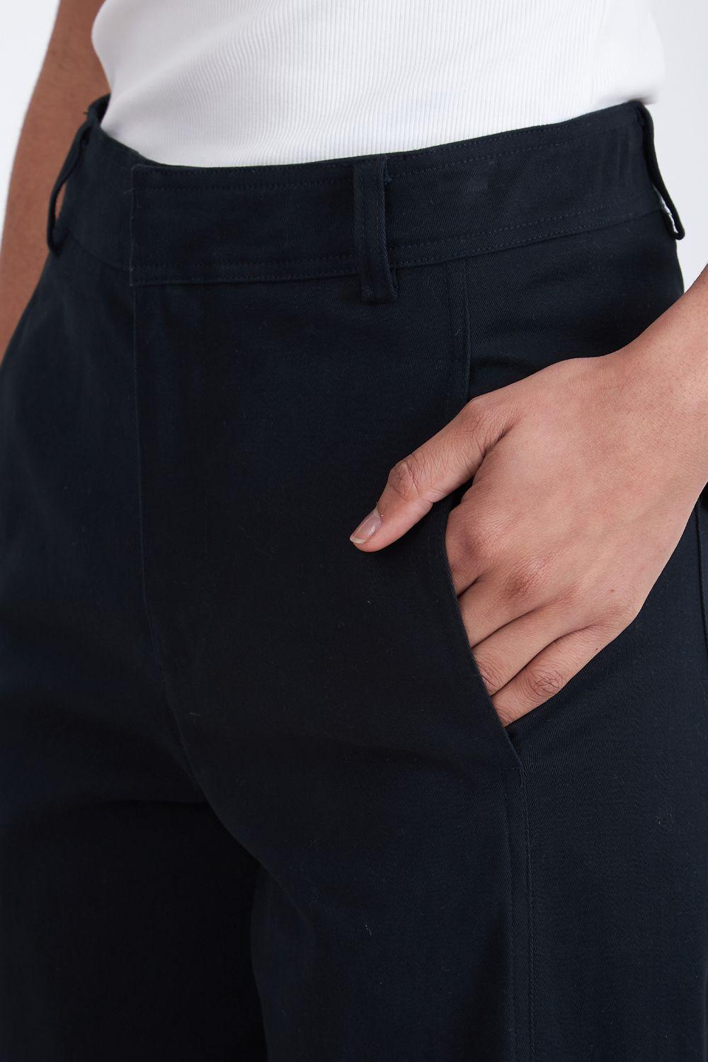 Pantalón Corte Barrel Azul Marino Nicopoly-5