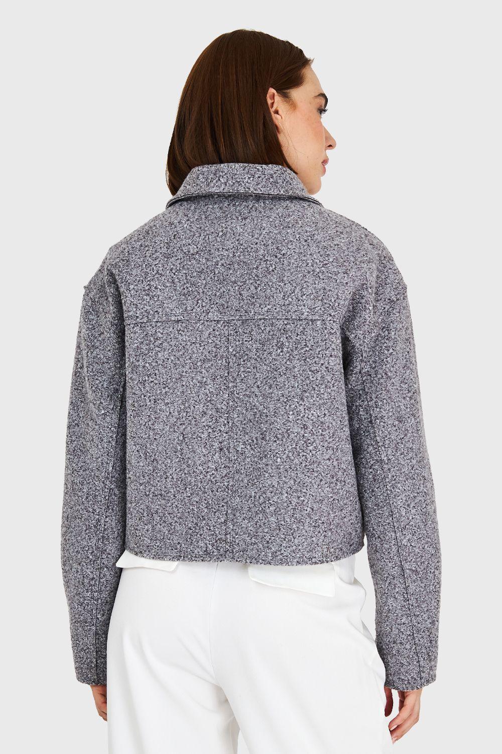 Chaqueta Bouclé Gris Nicopoly-3
