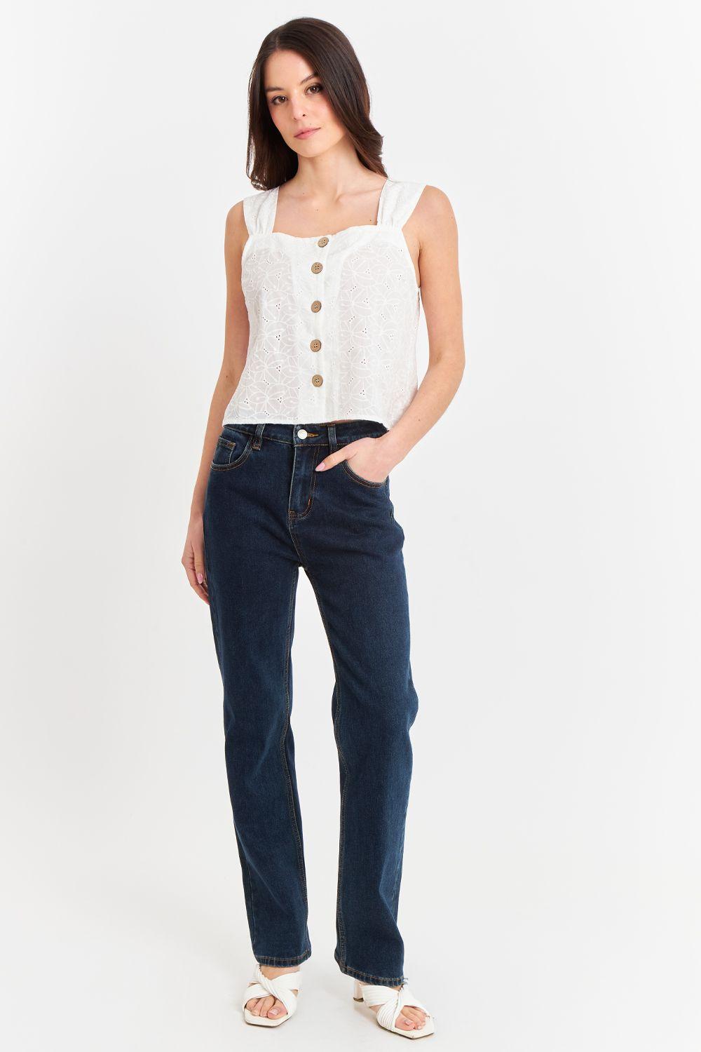 Blusa Broderie Blanco Nicopoly-1