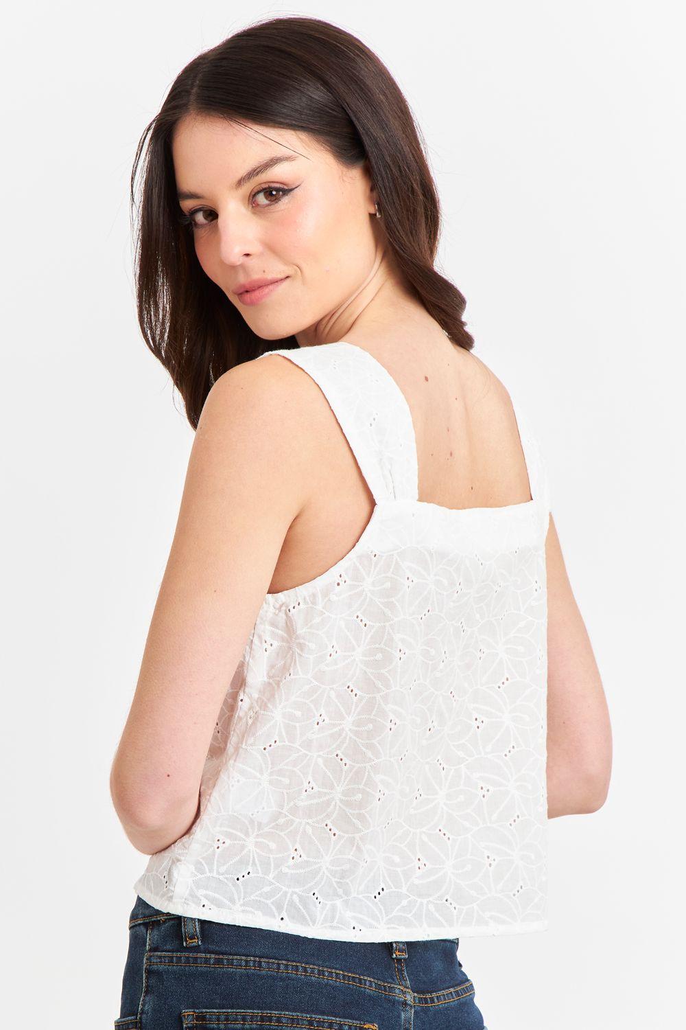Blusa Broderie Blanco Nicopoly-3