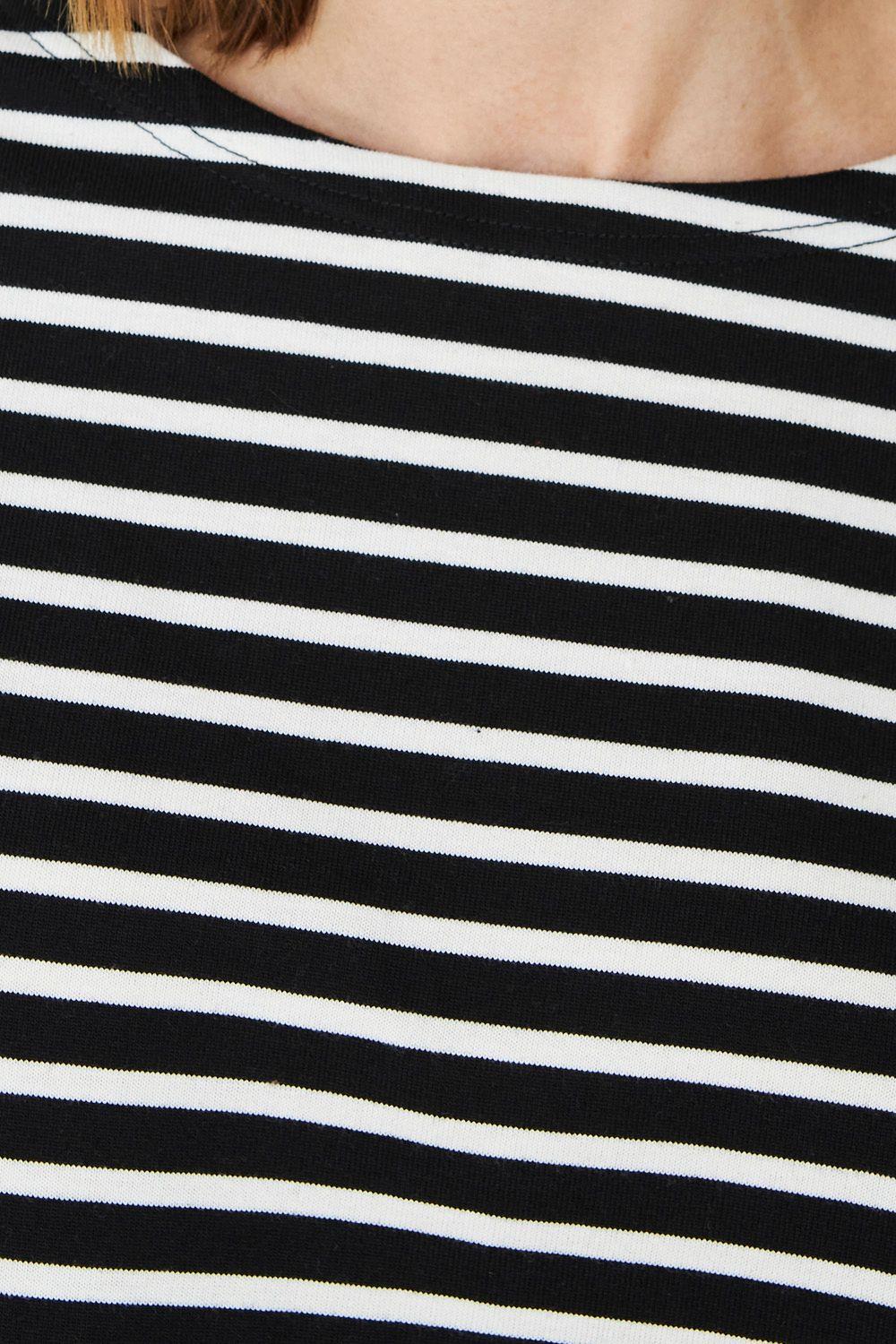 Polera Rayas Marinera Negro/Blanco Nicopoly-5