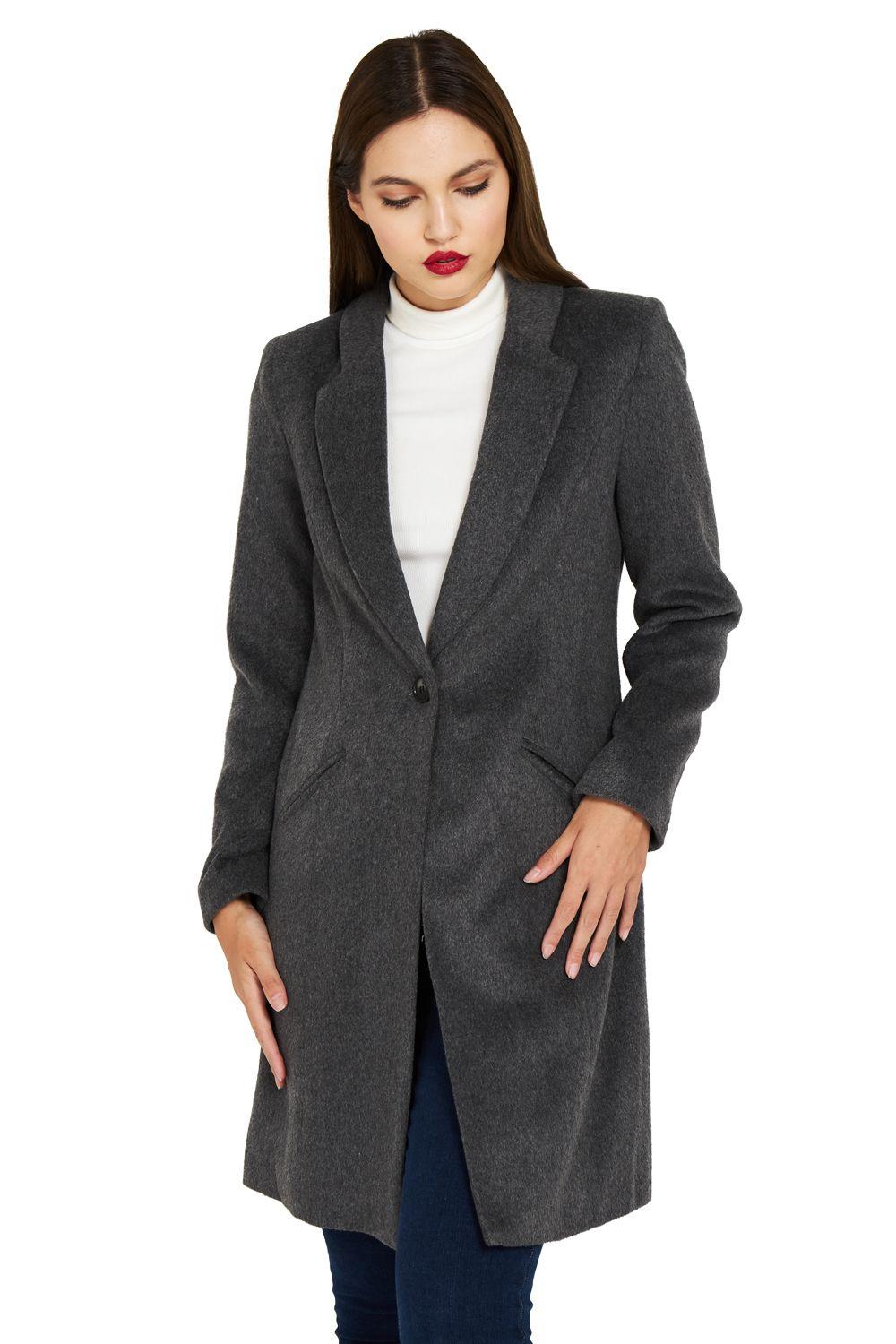 Abrigo Tipo Paño Grafito Nicopoly-1