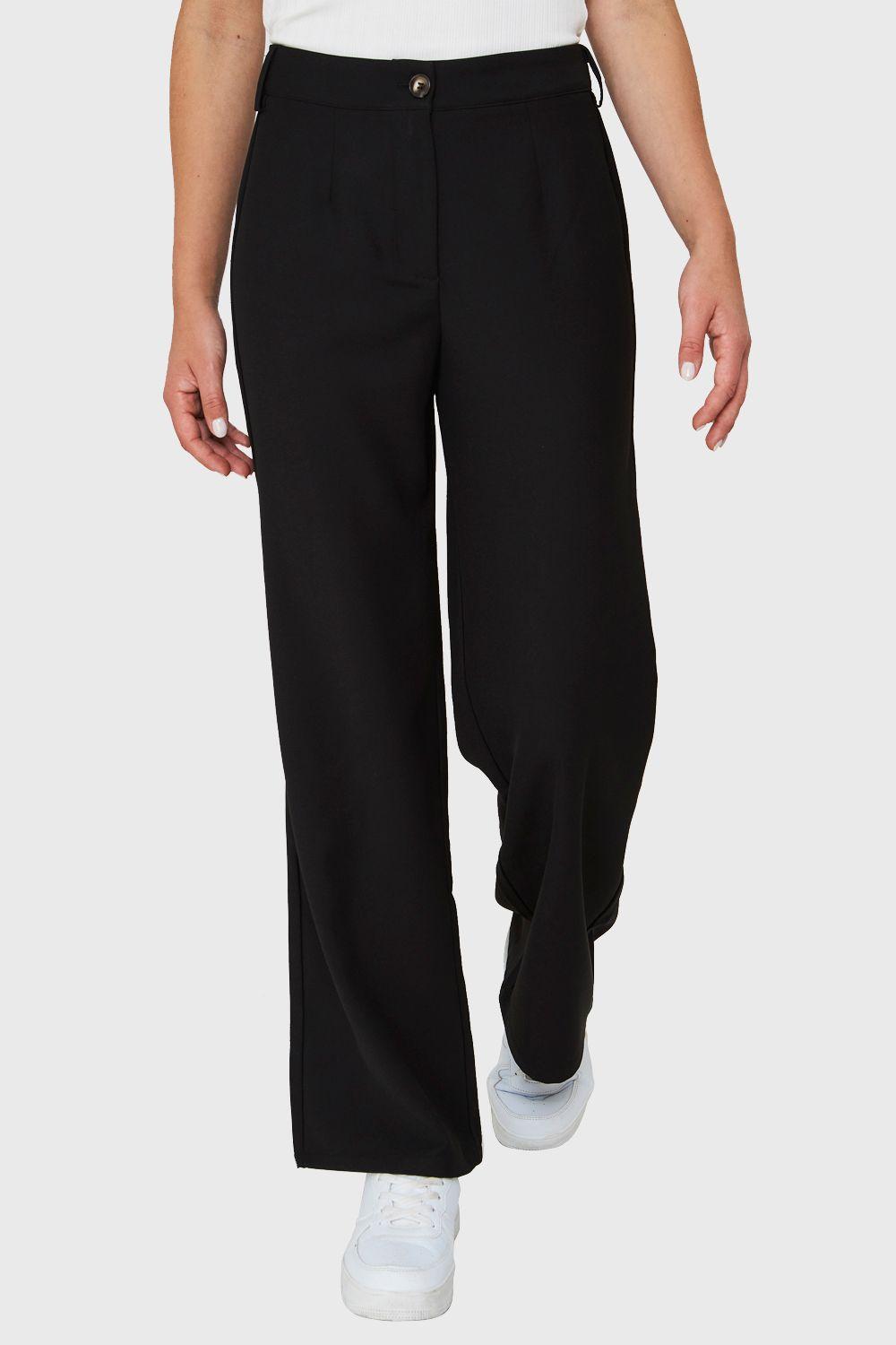 Pantalón Recto Negro Nicopoly-0