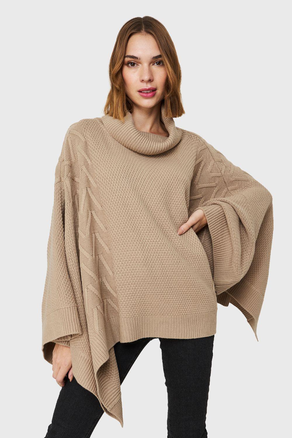 Poncho Cuello Beatle Khaki Nicopoly-0
