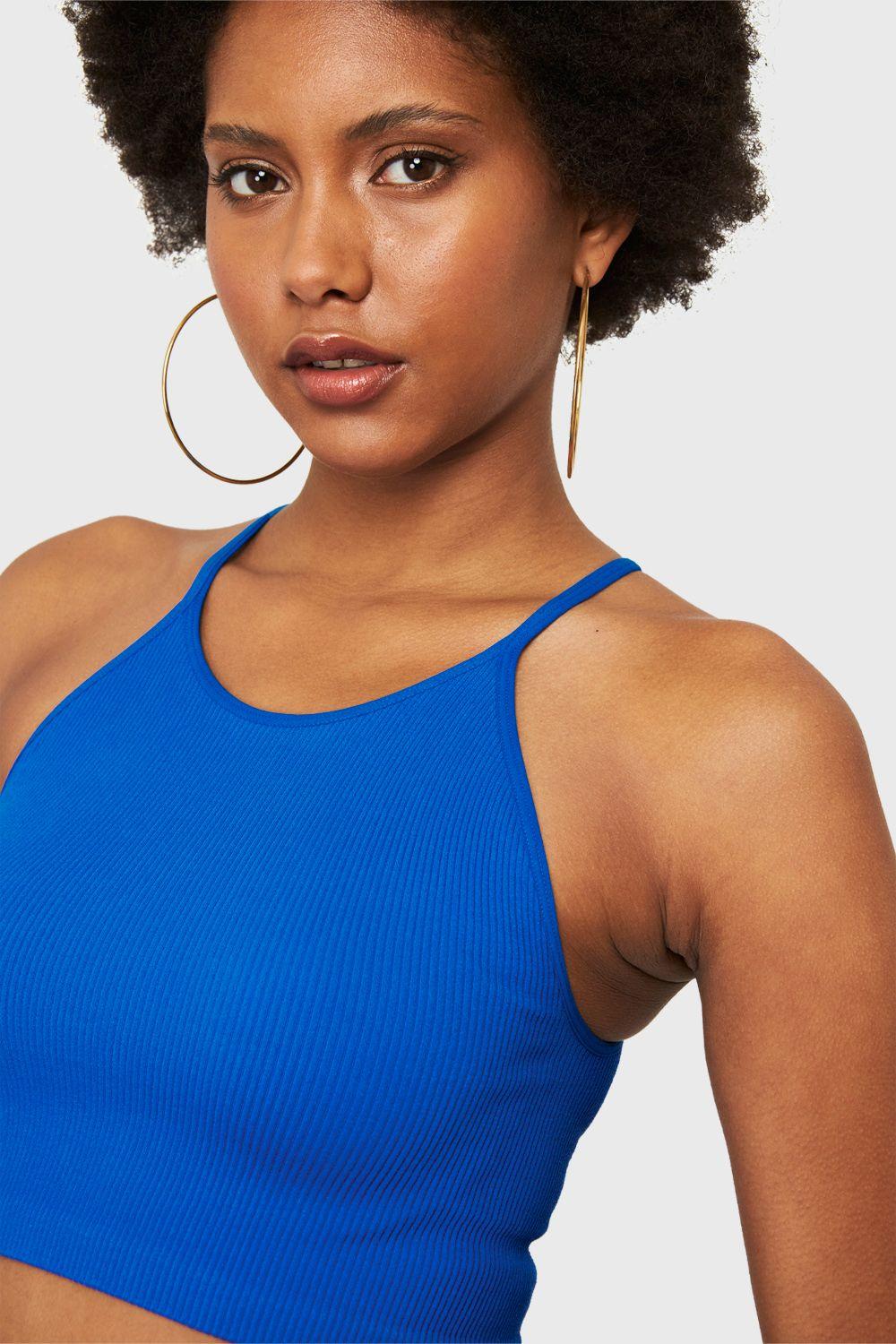 Peto Cuello Halter Azul Eléctrico Nicopoly-5