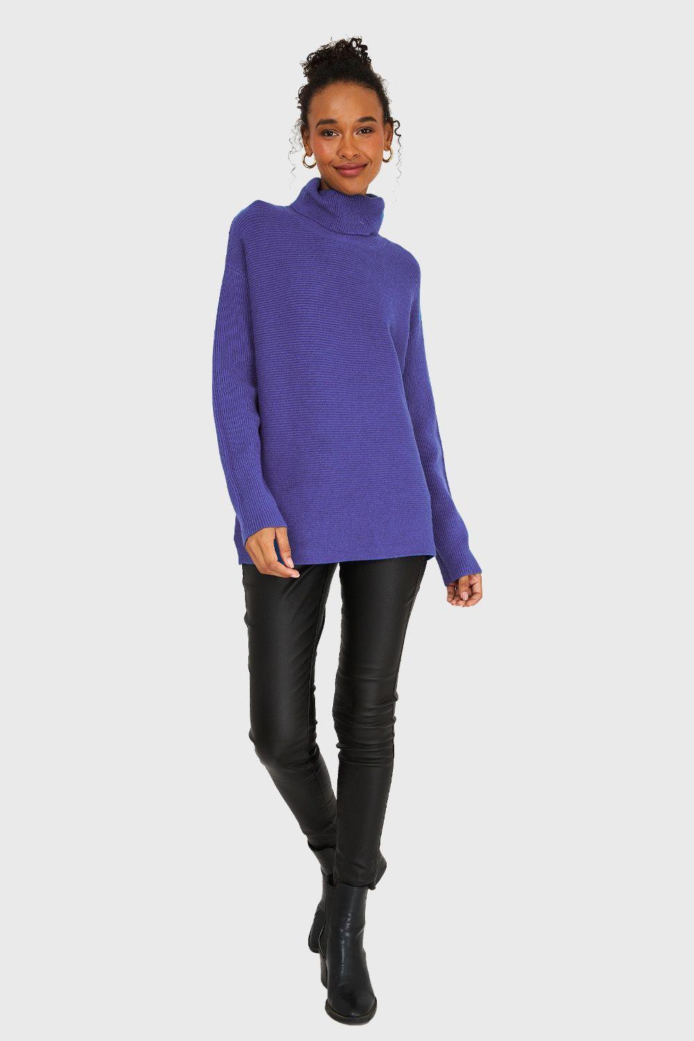 Sweater Básico Cuello Beatle Acero Nicopoly-1