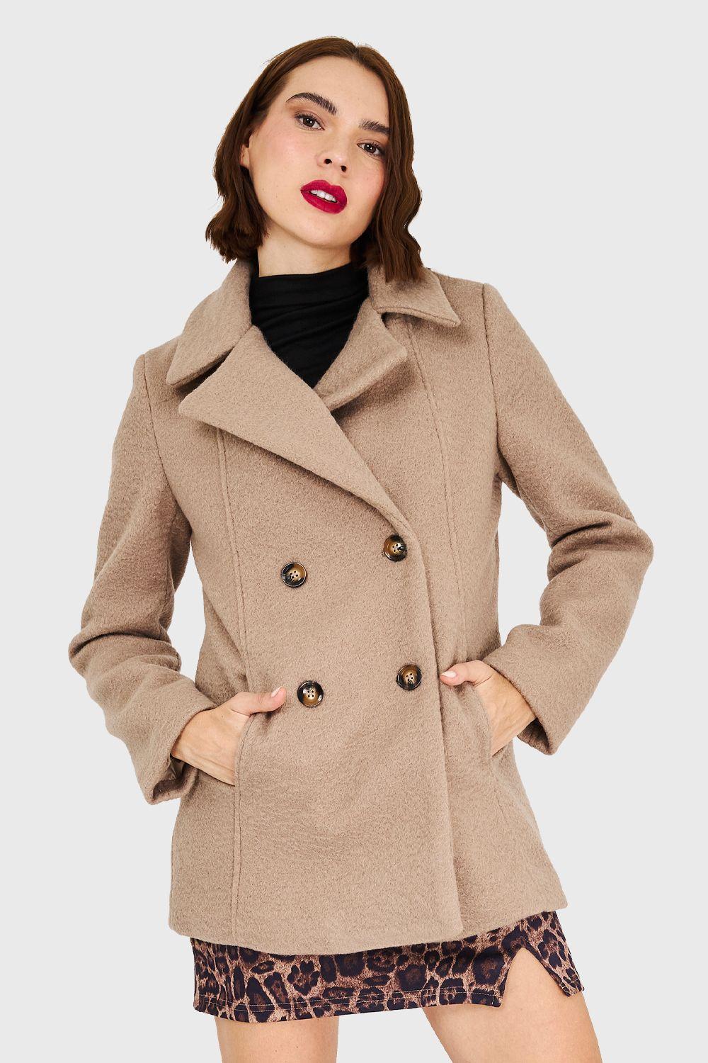 Abrigo Bouclé Khaki Nicopoly-4