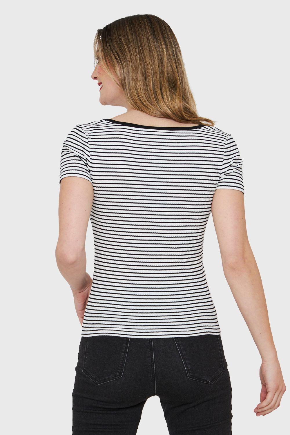 Polera Rayas Negro Nicopoly-3