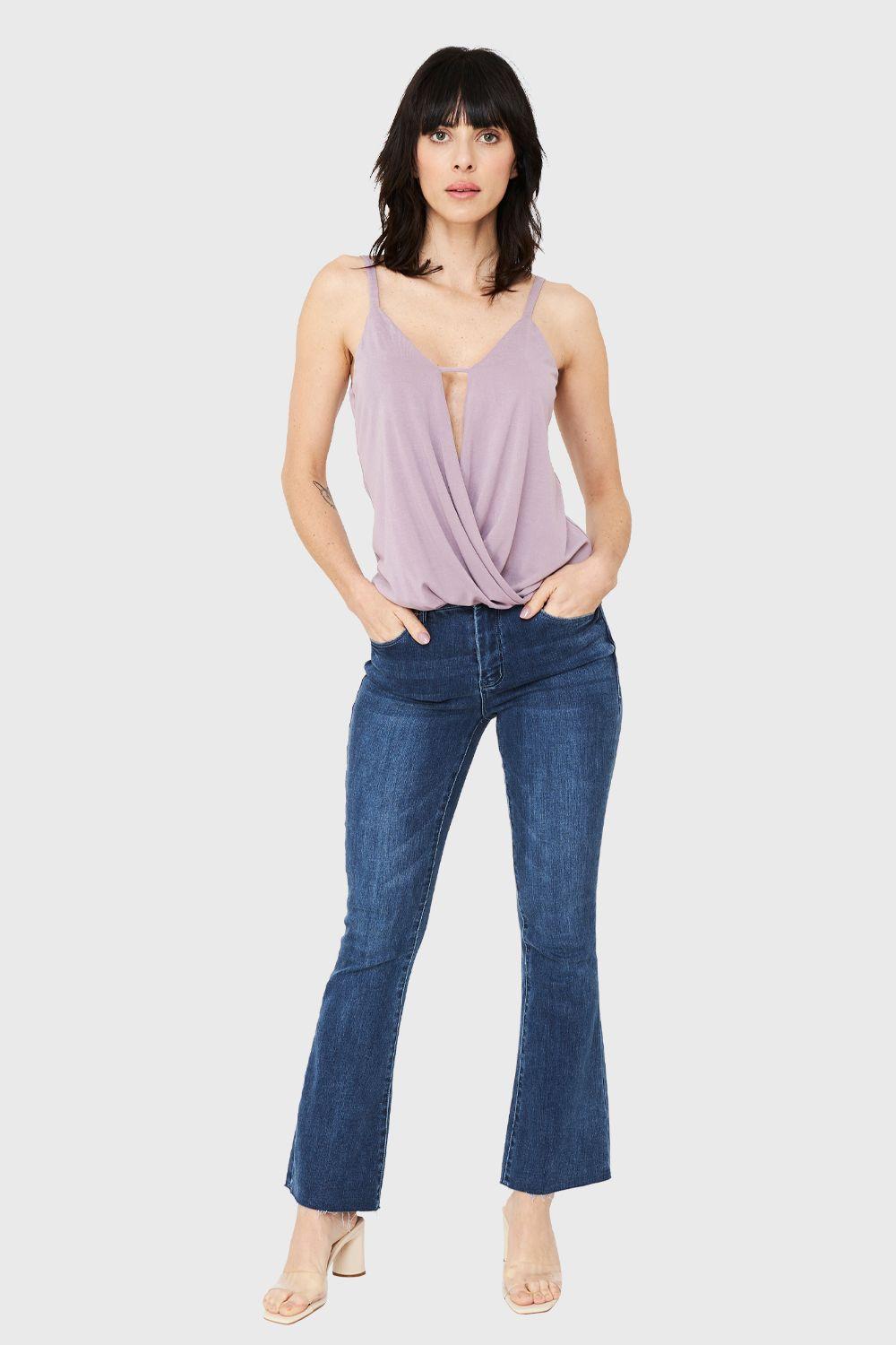 Polera Escote Cruzado Lila Nicopoly-1