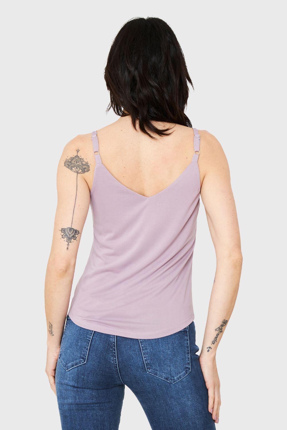 Polera Escote Cruzado Lila Nicopoly-3