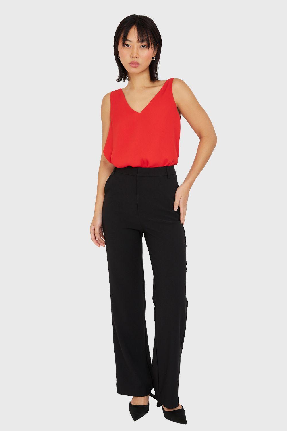 Pantalón Pierna Ancha Negro Nicopoly-1