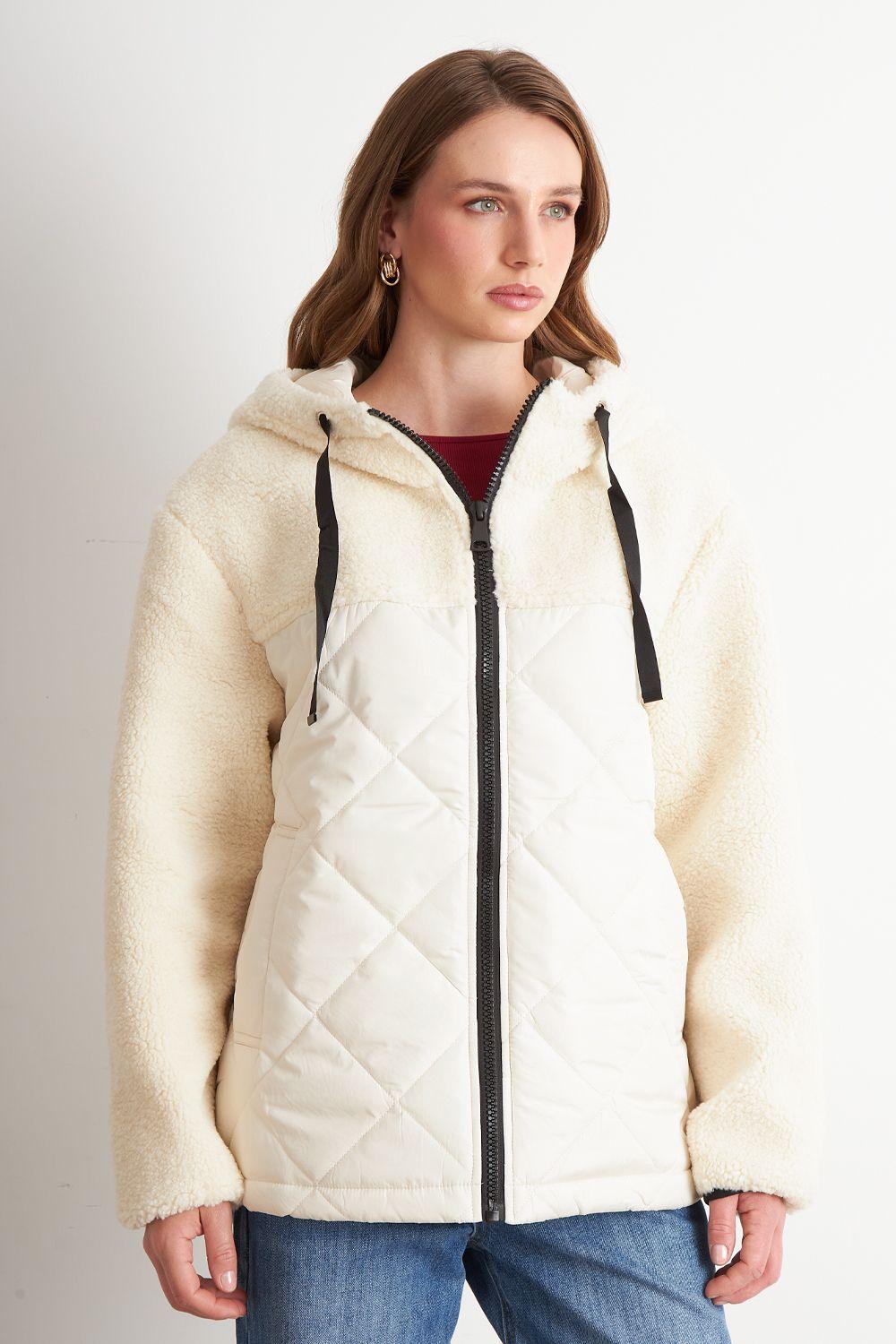 Chaqueta Mitad Chiporro/Parka Blanco Invierno Nicopoly-2