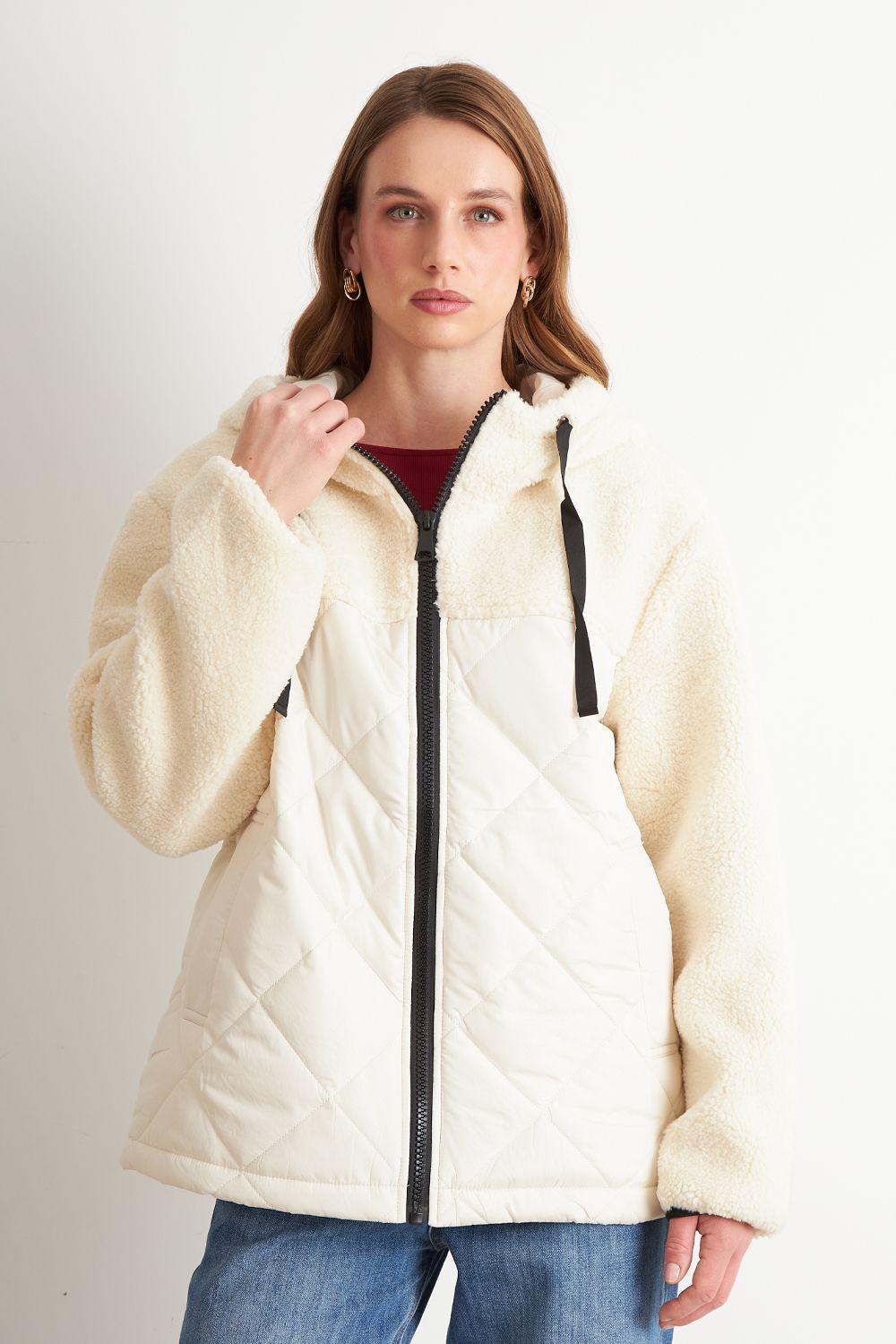Chaqueta Mitad Chiporro/Parka Blanco Invierno Nicopoly-4