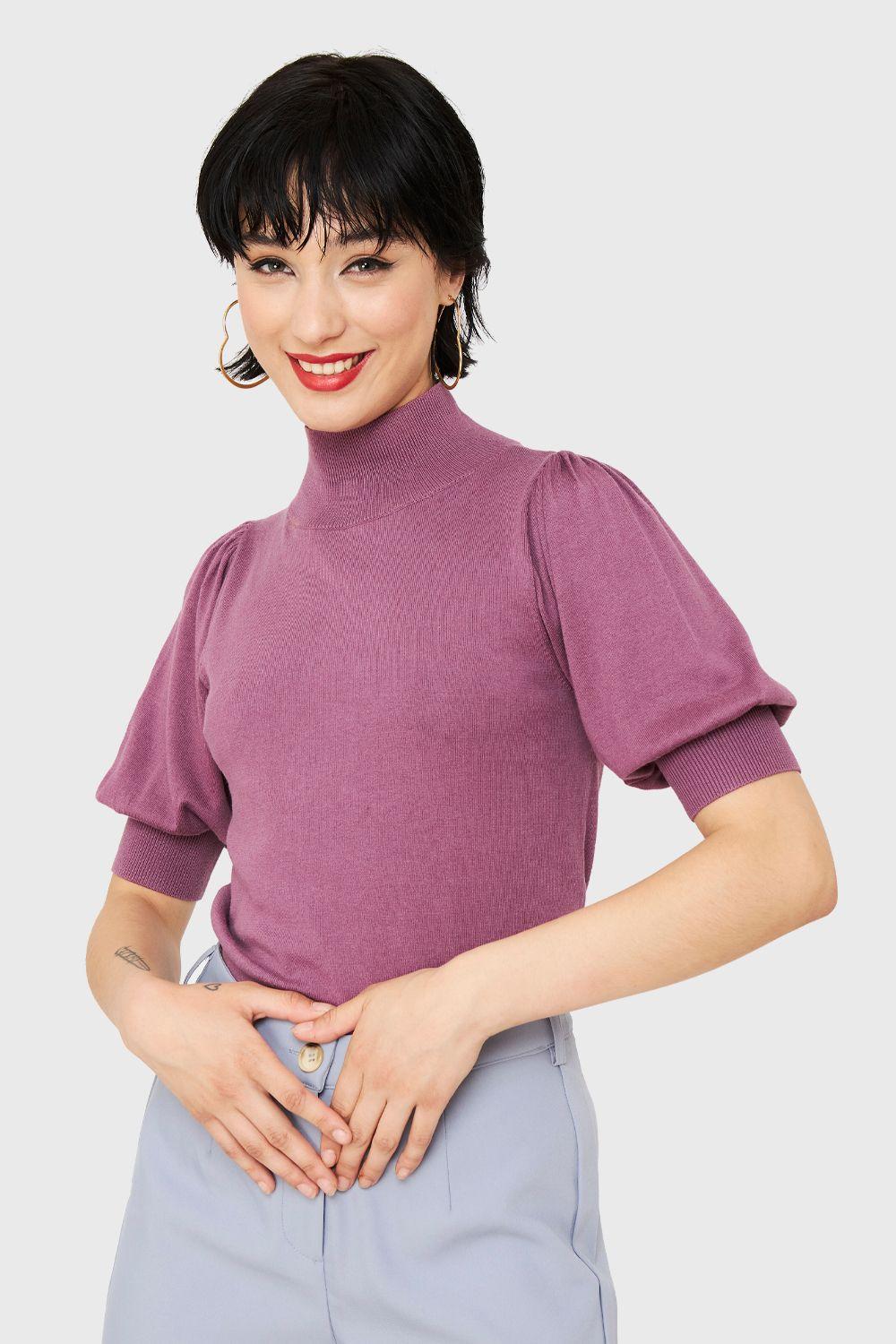 Tejido Beatle Manga Globo Lila Nicopoly-4