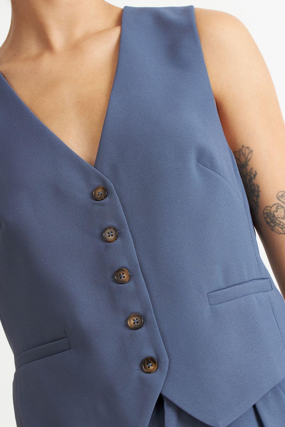 Gilet Básico Ajustable Azul Nicopoly-5