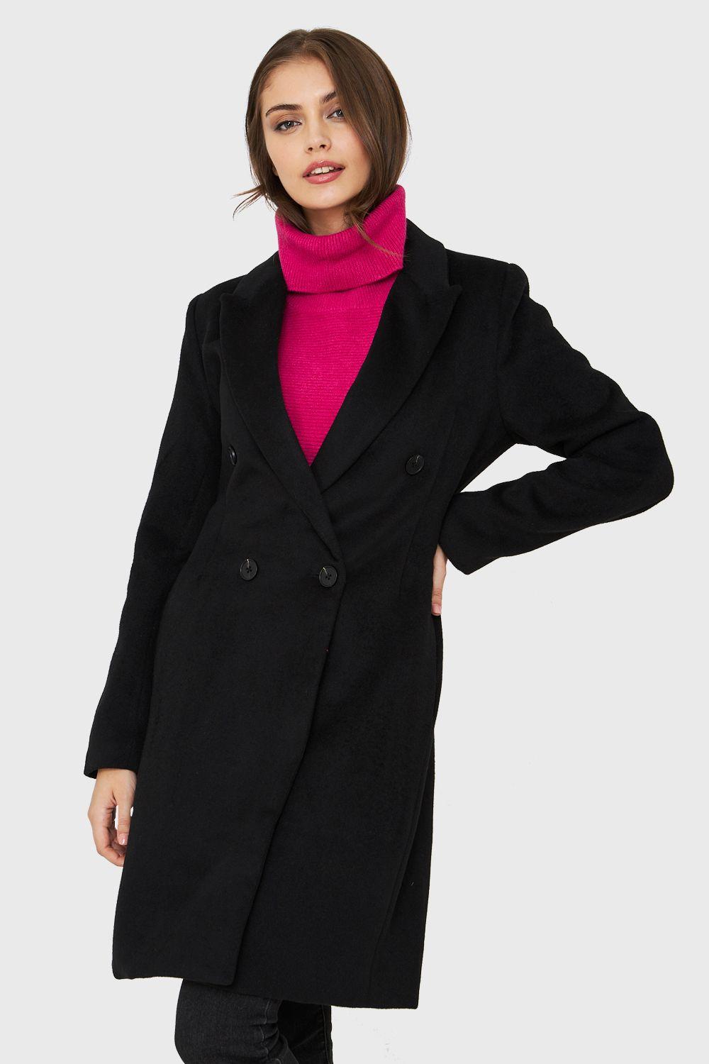 Abrigo Cuatro Botones Negro Nicopoly-4