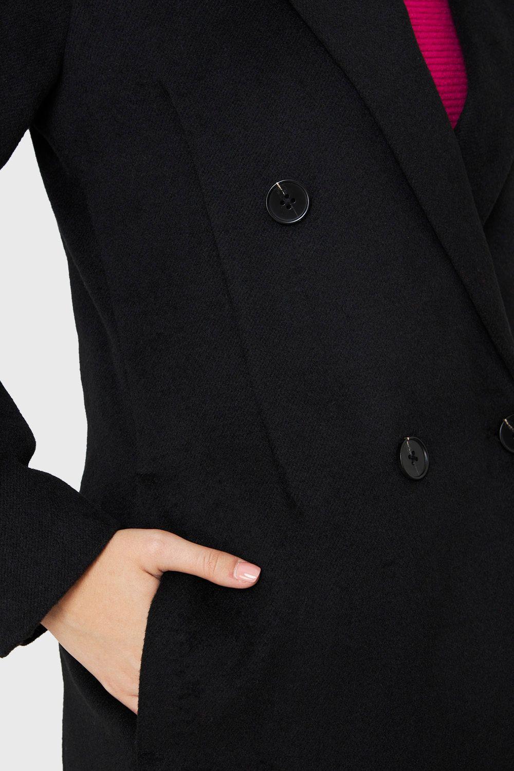 Abrigo Cuatro Botones Negro Nicopoly-5