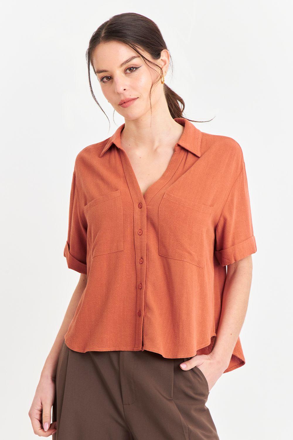 Camisa Básica Tipo Lino Oxido Nicopoly-4
