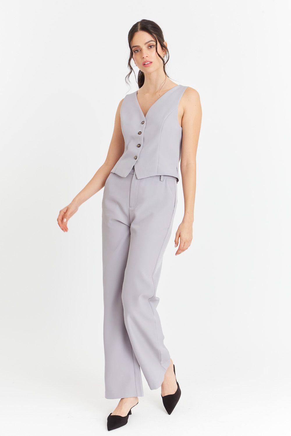 Pantalón Básico Gris Nicopoly-1