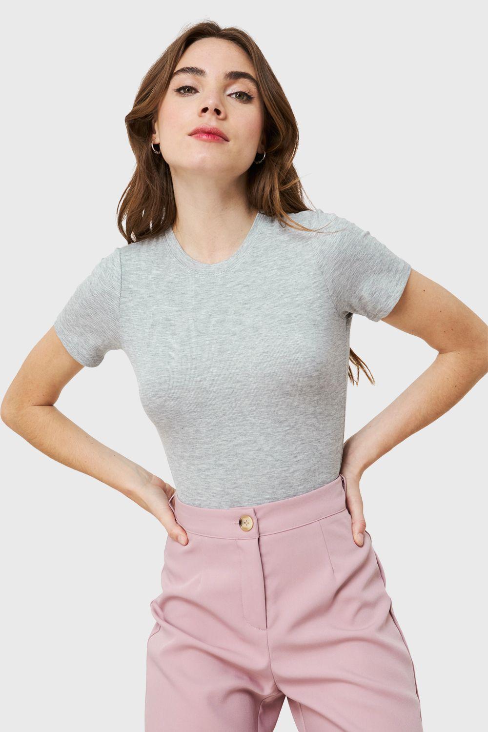 Body Manga Corta Gris Nicopoly-4
