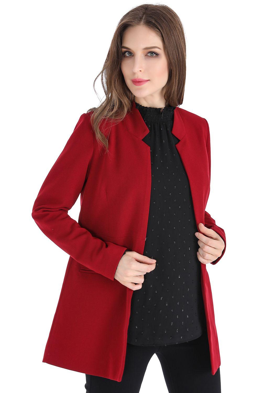 Blazer Largo Burdeos Nicopoly-0