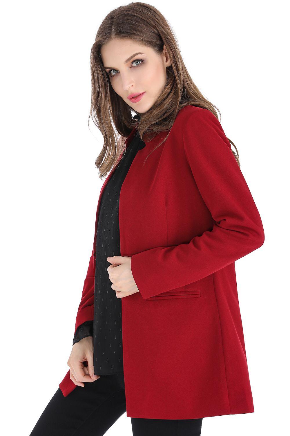 Blazer Largo Burdeos Nicopoly-1