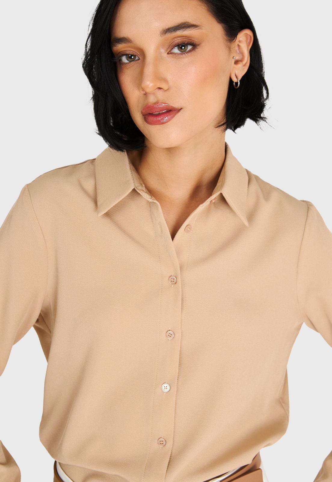 Camisa Básica Khaki Nicopoly-5