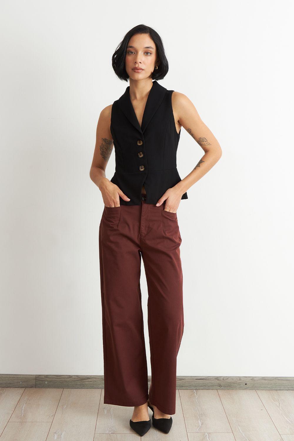 Gilet Sastre Entallado Negro Nicopoly-1