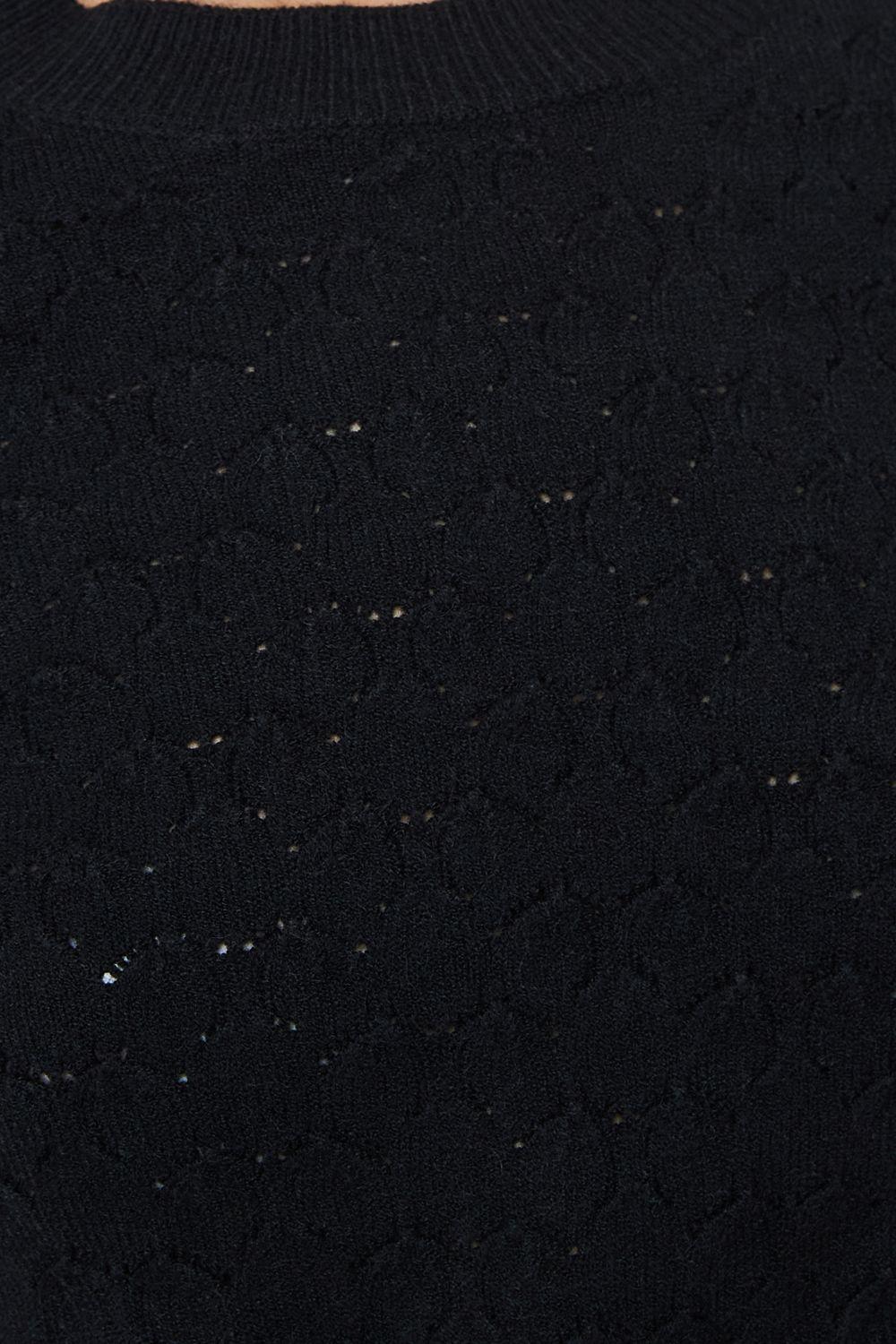 Sweater De Punto Fantasía Negro Nicopoly-5