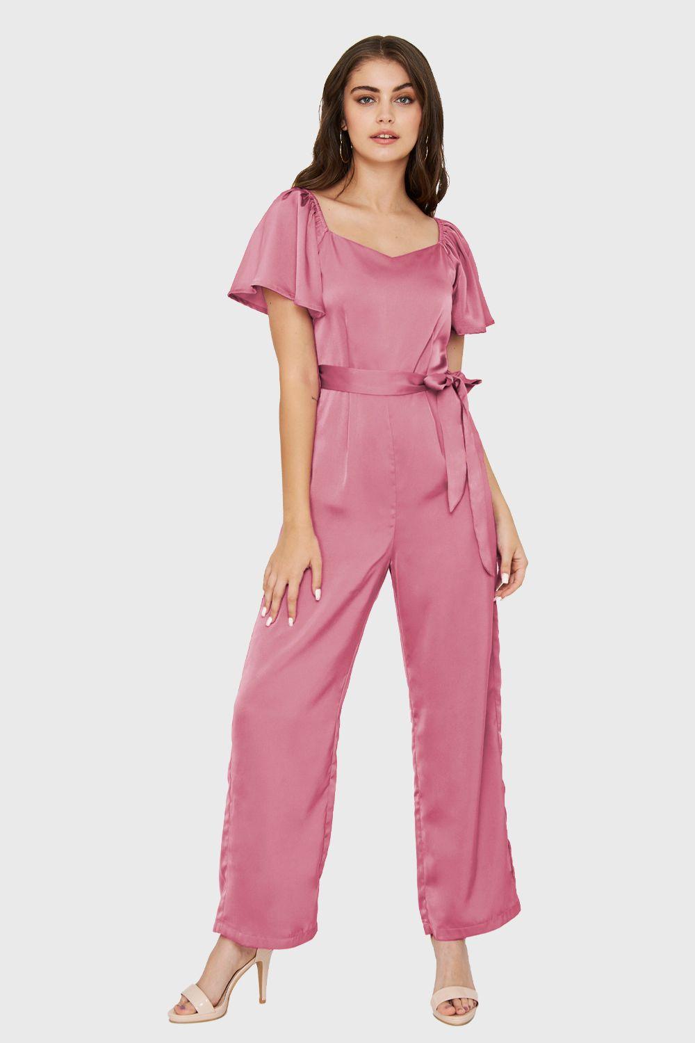 Enterito Tipo Satín Lazo Rosa Nicopoly-0