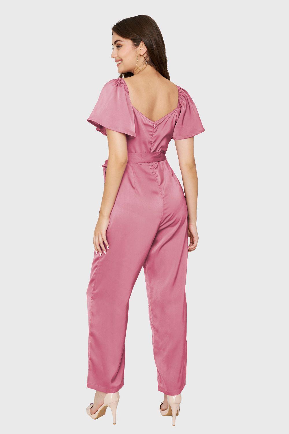 Enterito Tipo Satín Lazo Rosa Nicopoly-3