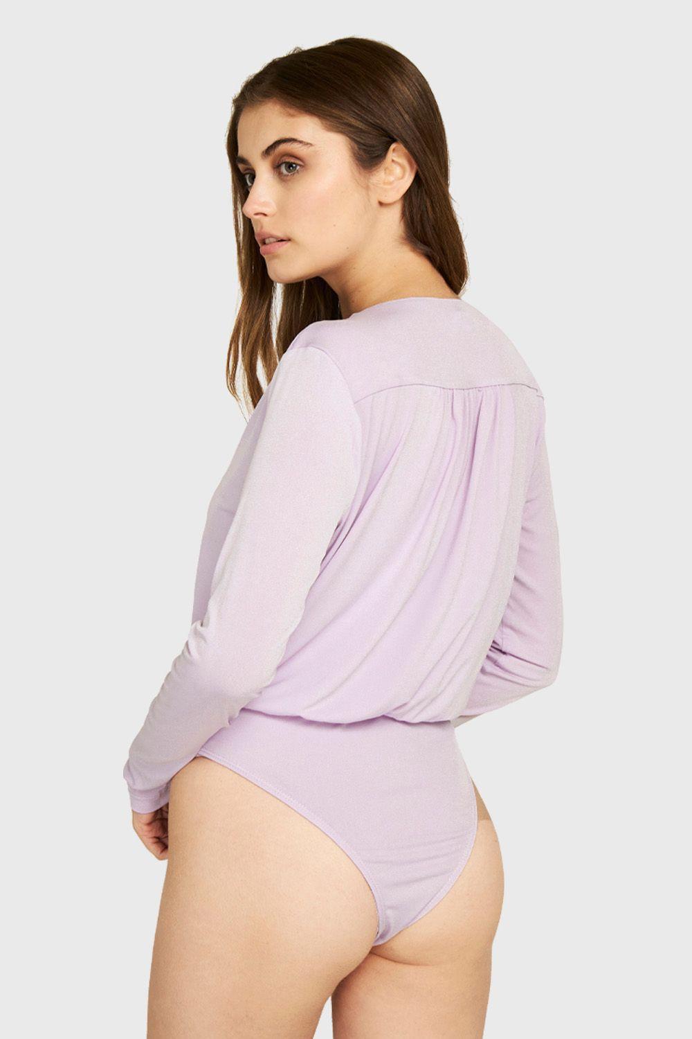 Body Escote Cruzado Lila Nicopoly-3