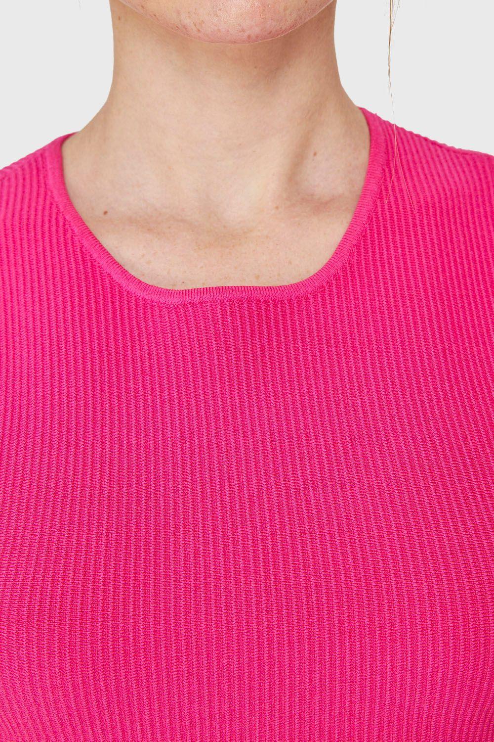 Crop Top Acanalado Fucsia Nicopoly-5