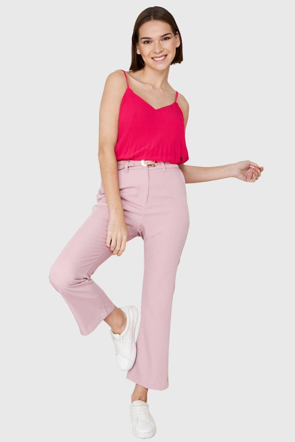 Pantalón  Cinturón Rosa Nicopoly-1