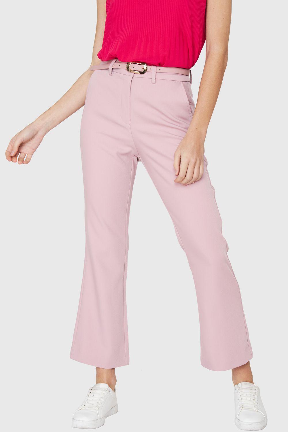 Pantalón  Cinturón Rosa Nicopoly-0