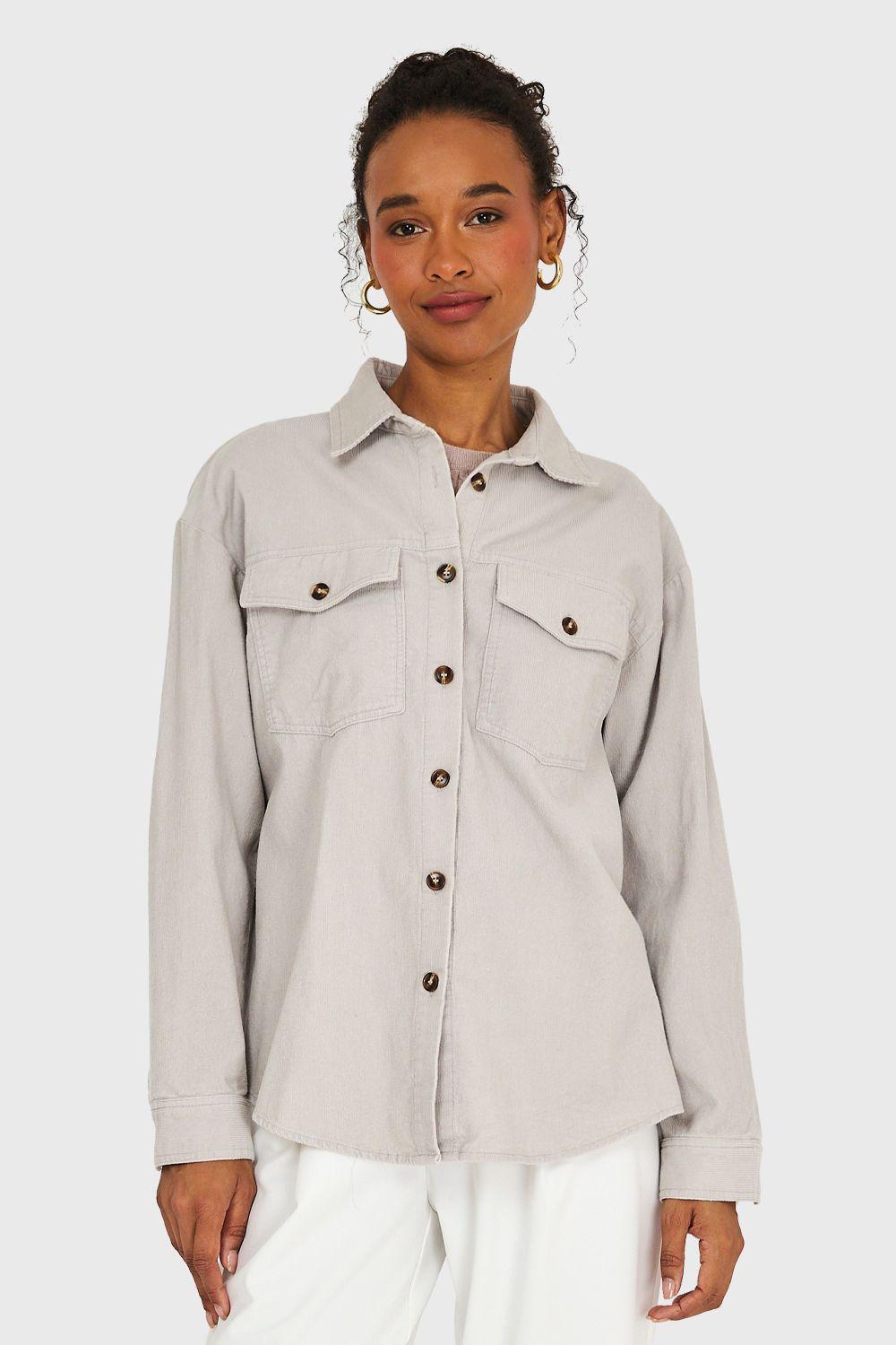 Sobrecamisa Cotelé Gris Nicopoly-4